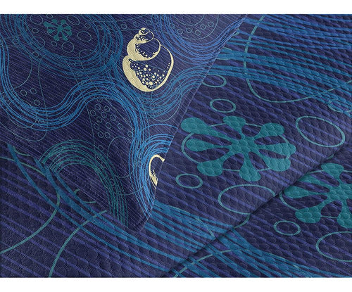 Lunarable Modern Bedspread, Ocean Marine Life Creature Shell 2