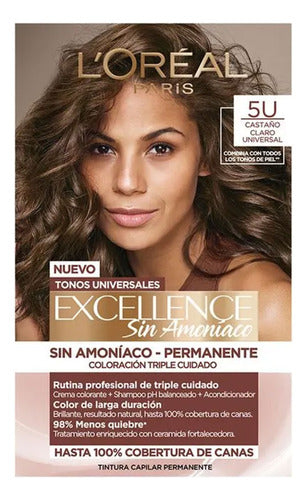 Excellence Tintura Permanente Sin Amoniaco 5 Castaño Claro 0