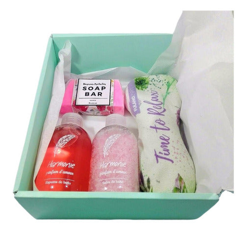 Gift Set Kit Business Gift Box Roses Spa Aroma N28 - Gitf Set Kit Caja Regalo Box Empresarial Rosas Aroma Spa N28