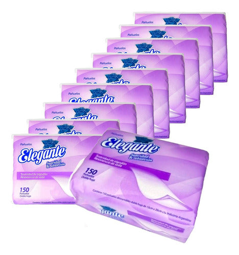 Elegante Pack of 10 Disposable Tissue Packs - 150 Units 0