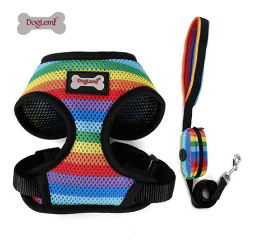 Doglemi Multicolor Harness and Leash for Storing Accessories 1