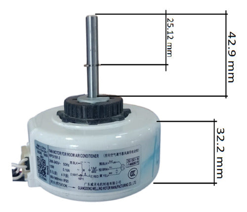 Motor Forzador Evaporador Aires Acondicionado Split Rpg15x- 1