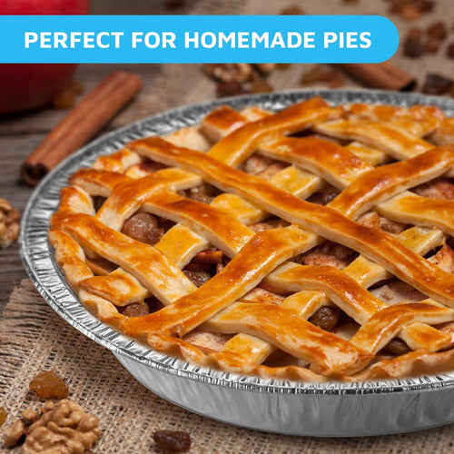 9 Aluminum Foil Pie / Tart Pans Congelador Horno Desechable 5