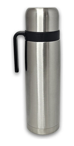 Höffner Double-Wall Stainless Steel Thermos with Handle - 1 Liter 0