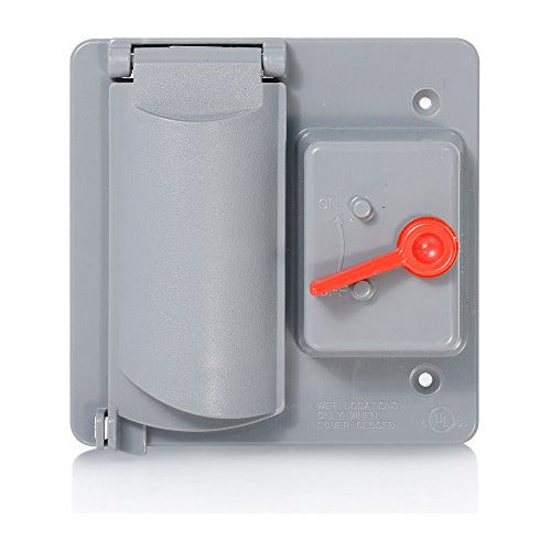 Leviton Wp2sggy Cubierta Impermeable De Plástico Tapa Plana 0