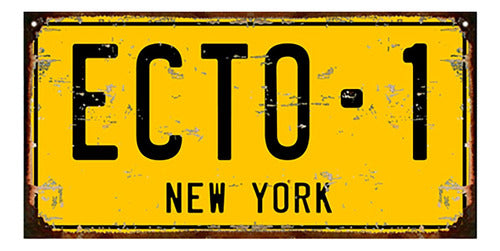 Club del Poster Ecto-1 Ghostbusters Metal Sign 14x28cm 0