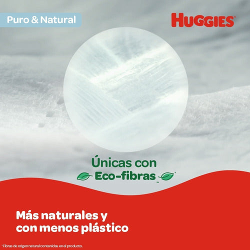 Huggies Puro y Natural Wet Wipes X 80 Pack X 12 3