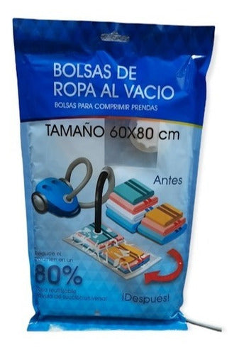 Bolsa Vacío Guardar Ropa Hermética 60x80 Cm Grande Aspirable 5