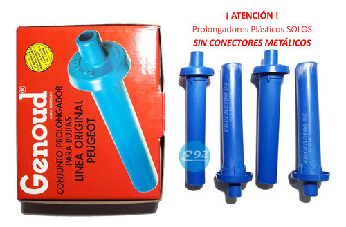 Kit 4 Prolongadores De Bujías - Peugeot 504 505 Gamma 1