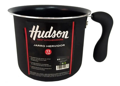 Hudson 7-Piece Black Non-Stick Teflon Cookware Set with Jar 5