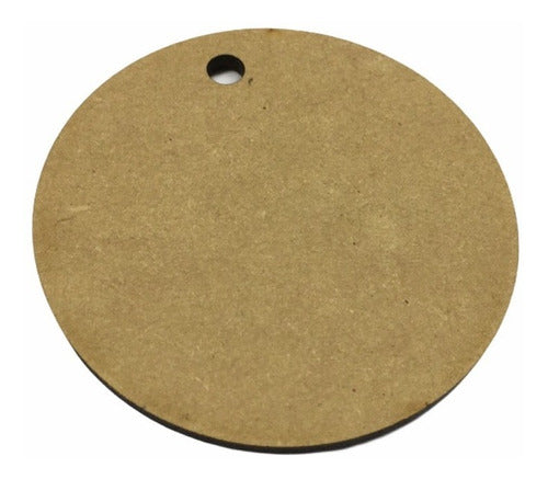 100 Círculos Llavero Mdf 6cm Diam. 3mm Espesor Con Agujerito 0