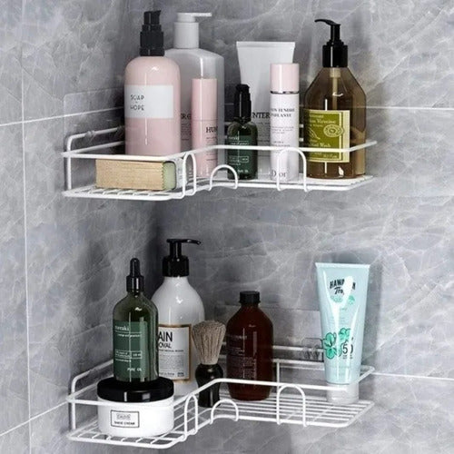 Kkyy Organizador De Baño Repisa Rinconero Ducha Metal Esmaltado 2