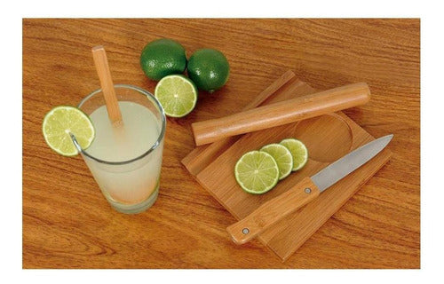 Conjunto De Caipirinha 5 Pçs Bamboo Mor 1