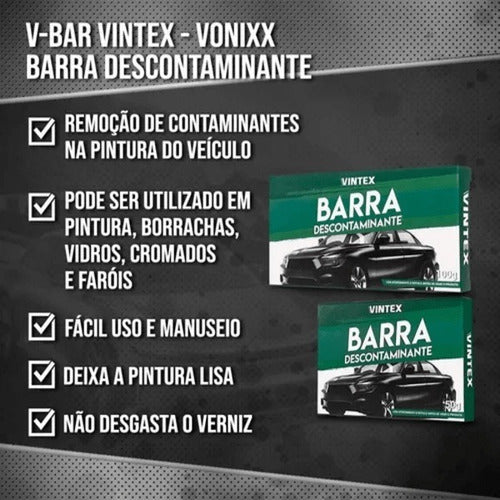 Barra Descontaminante 100g Vintex Remove Sujeira Da Pintura 4