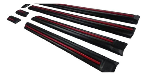 FIAT DUNA SCR Black Scraper with Red Edge Molding 8 Pieces 0