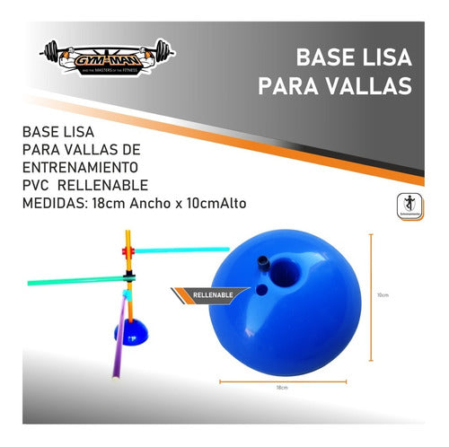 GYM-MAN Base Para Vallas X1 Rellenables Con Orificio Para Bastones C 3