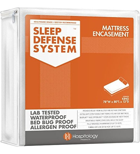 HOSPITOLOGY PRODUCTS King Mattress Protector - Zippered Dust Mite Proof Cover 0