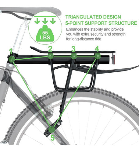 Portaequipajes De Carga Para Bicicletas Con Guardabarros Y B 4