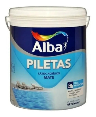 Alba Acrylic Pool Paint X4 Liters Pintu Don Luis Mdp 0