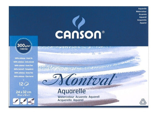 Canson Block Para Acuarela Montval 24x32 12 Hojas 300grs 0