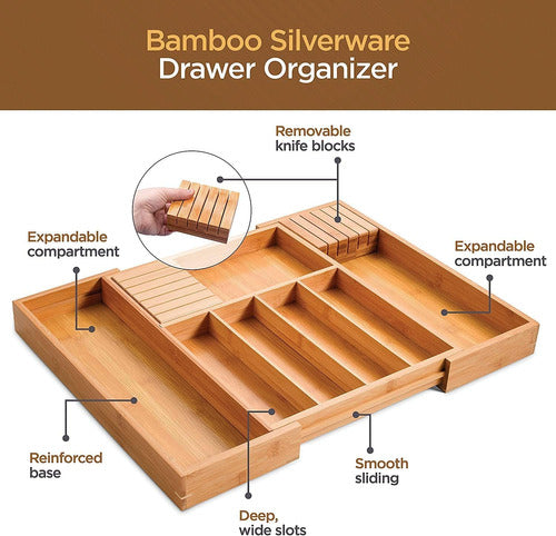 Organizador Cajones Expandible Bambú 13-21 3