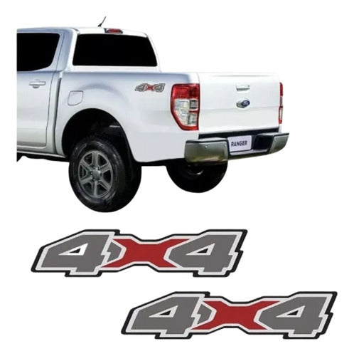 Decals 4x4 Ford Ranger 2019 - 2020 Set of 2 Units 2