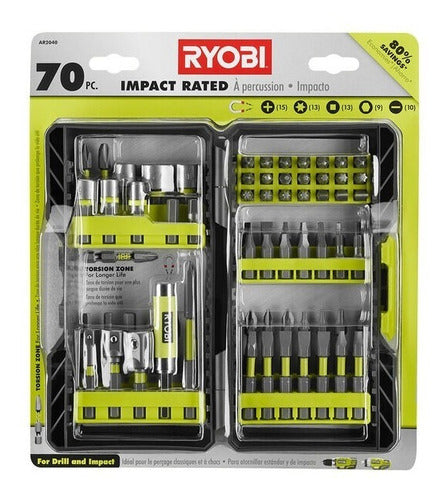 Juego De Puntas Ryobi 70 Piezas Ryobi Oficial 1