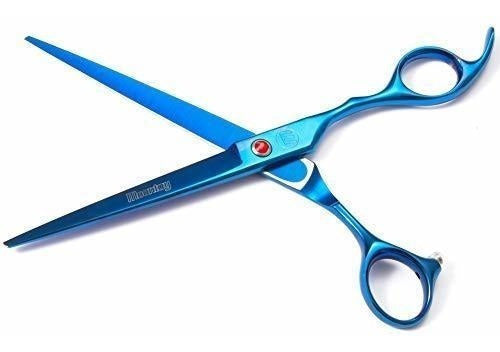 Moontay Professional Dog Grooming Scissors Set - 7 Inch Pet Grooming Scissors, Chunkers, Curved & Thinning Shears with Grooming Comb 5