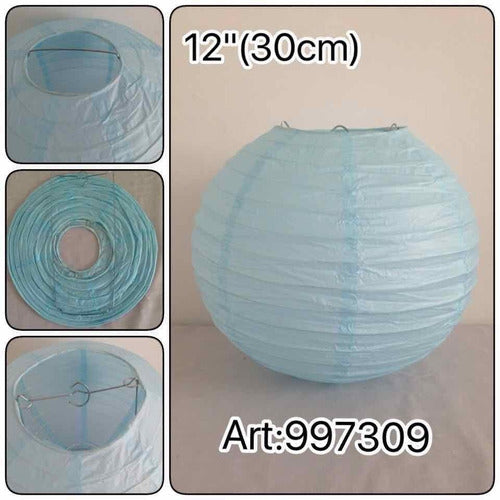 Pack of 5 Chinese Paper Lanterns 30cm - Assorted Colors 3