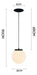 Modern Hanging Globe Pendant Lamp LED Compatible 1 Light Small 1