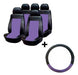 SALE! Car Seat Cover Set + Purple Steering Wheel Cover for Voyage 0
