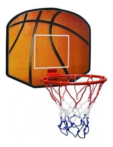 Sports Basketball Hoop and Backboard Set 48x39cm Inflator 1