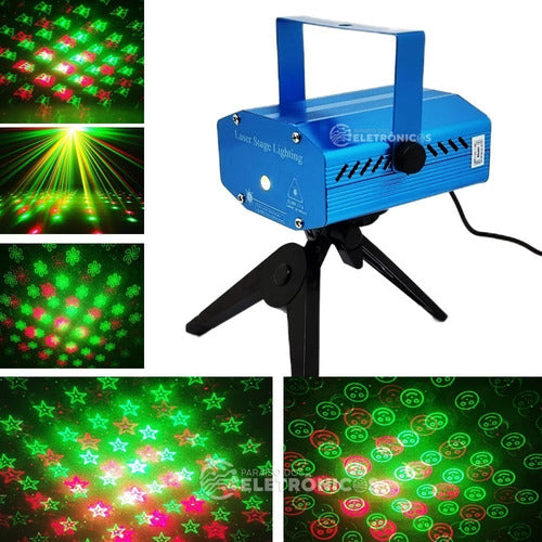 Laser Canhão Projetor Luz Led Holográfico Strobo Super Festa 6