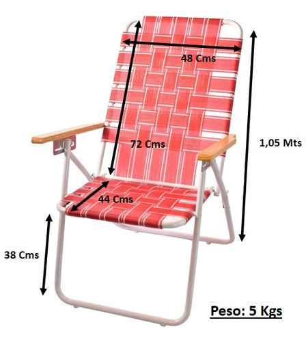 NAHUEL Camping Chair - 5 Positions with Polyester Straps and Free Shipping 1