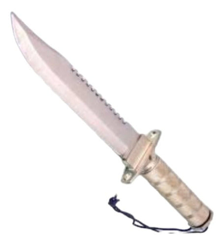 Silver Rambo Style Knife with Tactical Survival Accessories 5