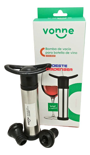 Vonne Manual Wine Bottle Vacuum Pump with 2 Stoppers 0