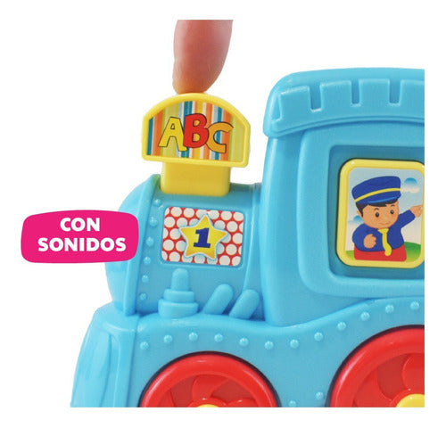 Mini Tren Con Actividades Ok Baby Didactico Con Sonido +6m 1