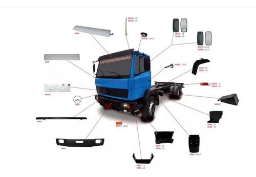 Revestimiento De Parante Mercedes Benz 1715 Frontal Fibra 1