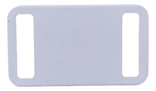 Rectangular Aluminum White Sublimatable Tags - Pack of 50 0