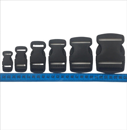 Pack of 5 Black 50mm Backpack Buckles 1