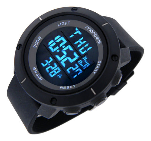 Montreal Men's Digital Watch ML1651 with Light, Alarm, Chrono, Countdown 0