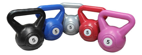 Tourmalhyn Kettlebell Weights Set 5kg X 5 Fitness Gym 25kg 0