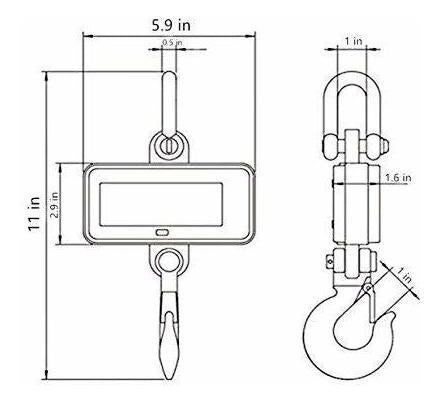 Balanza De Colgar Industrial 1000 Kg Tgouy 1