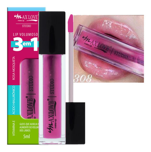 Lip Gloss Volumoso 3 Em 1 Cor 308 Max Love 0