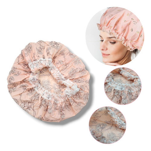 UUYP Waterproof Shower Cap for Adults - Elastic Plastic 0