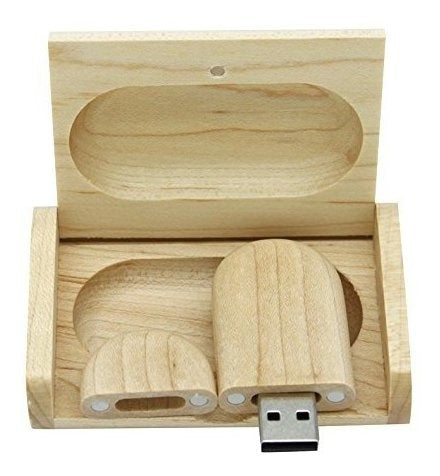 Disco Flash Usb De Madera De Arce Con Caja De Madera U Disco 2