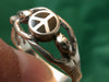 Luli 925 Silver Ring Enamel Love and Peace Symbol Unisex 1