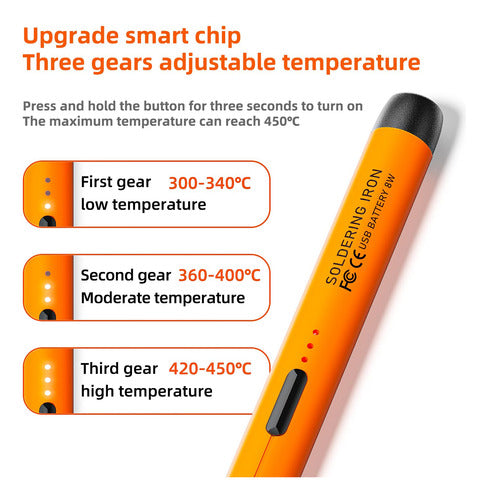 Soldador Portatil Recargable Usb Inalamb. Temp. Regulable_c 4