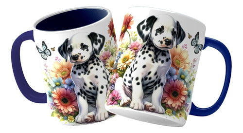 Perritos, Flores Y Mariposas Tazas 6