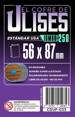Card Game Sleeves 56x87mm American (60 Micr) x250 - El Cofre de Ulises 0